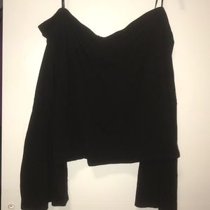 Cute off the shoulder black top